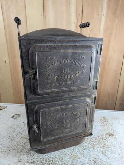 Antique Toledo Toledo Stove-top Steam Cooker with Original Trays and Copper Base