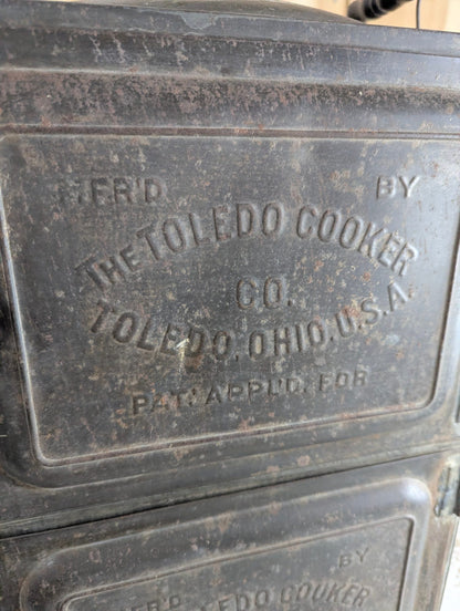 Antique Toledo Toledo Stove-top Steam Cooker with Original Trays and Copper Base