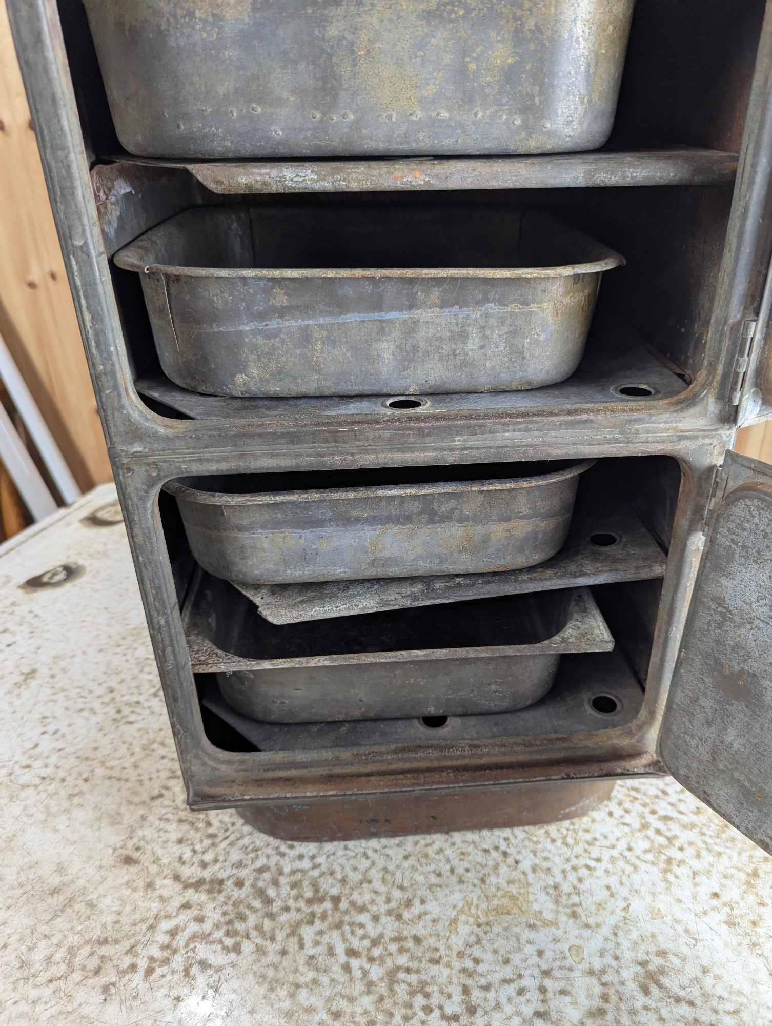 Antique Toledo Toledo Stove-top Steam Cooker with Original Trays and Copper Base