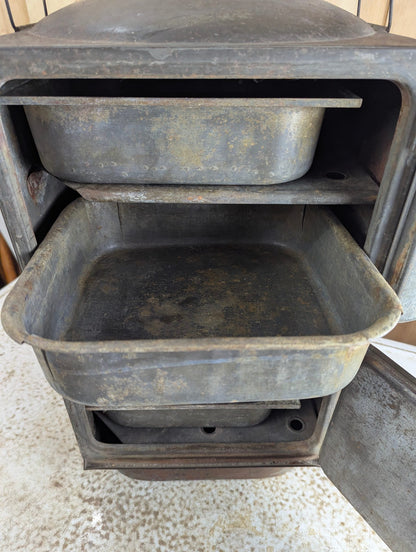 Antique Toledo Toledo Stove-top Steam Cooker with Original Trays and Copper Base