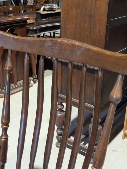 Vintage Large Tall Back Wooden Colonial Style Rocking Chair