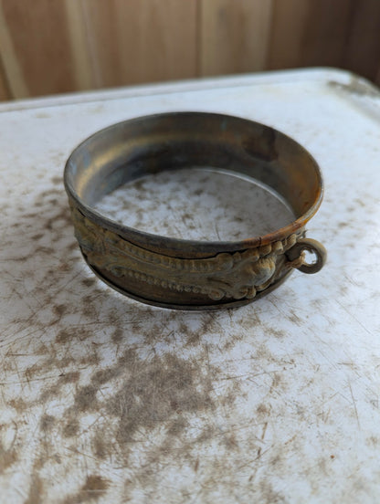 Antique Brass and Copper Lighting Rod Ball Ring Collar
