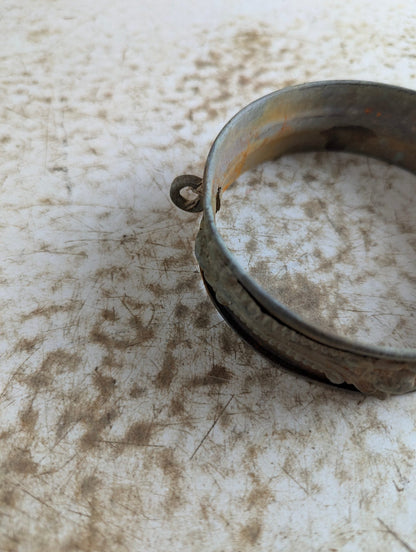 Antique Brass and Copper Lighting Rod Ball Ring Collar