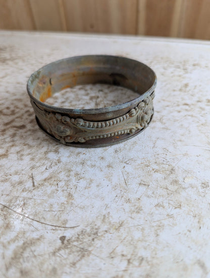 Antique Brass and Copper Lighting Rod Ball Ring Collar