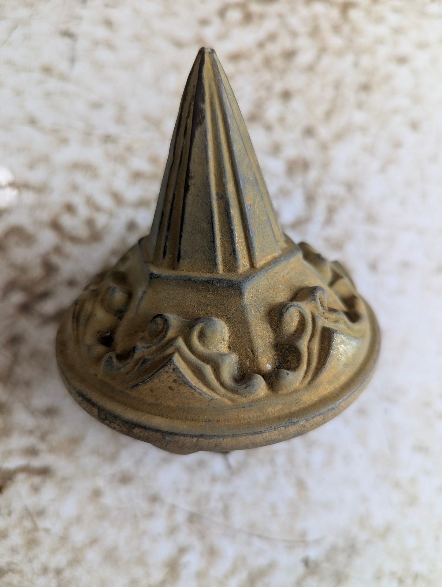 Antique Pressed Brass Finial