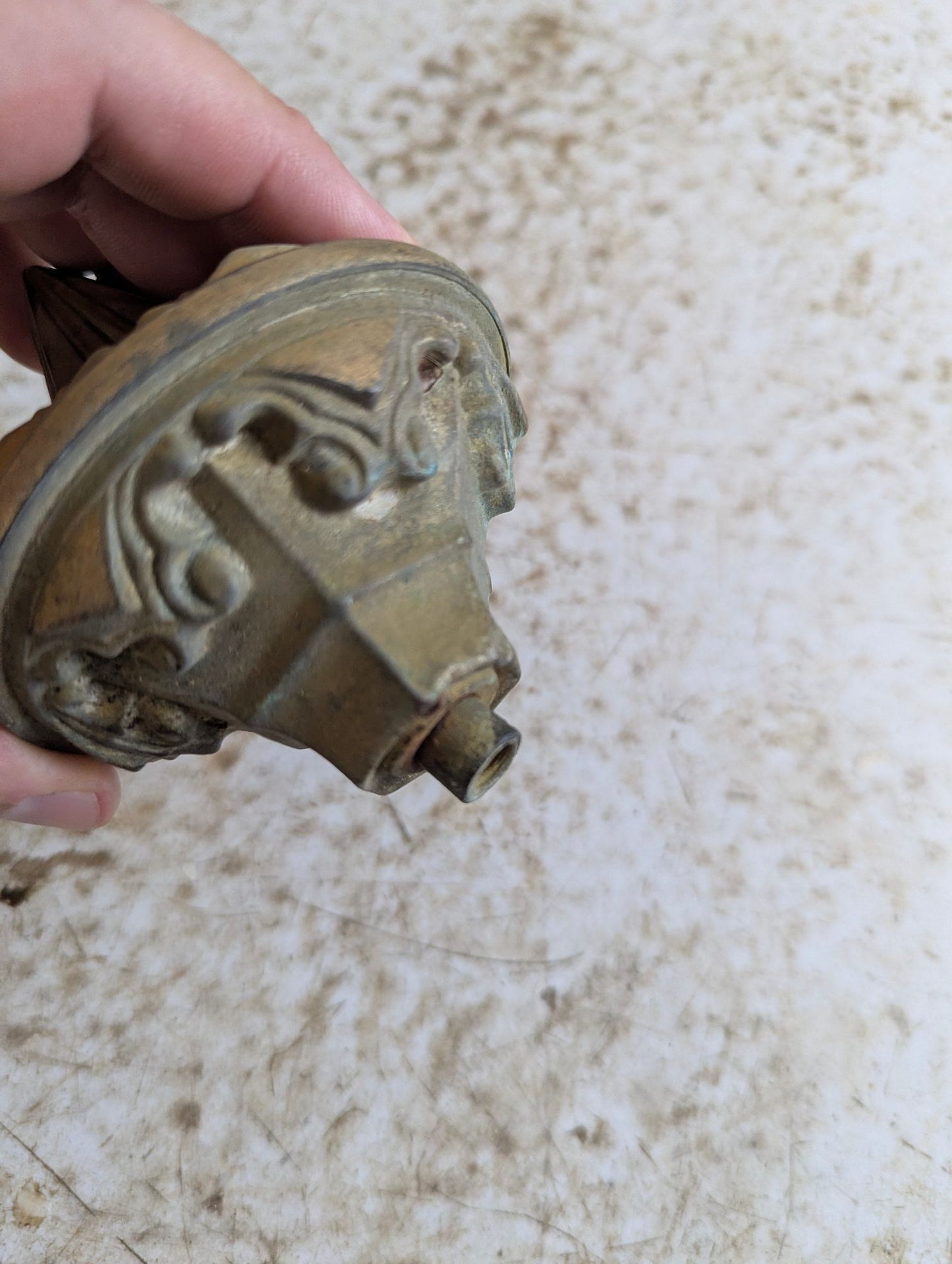 Antique Pressed Brass Finial