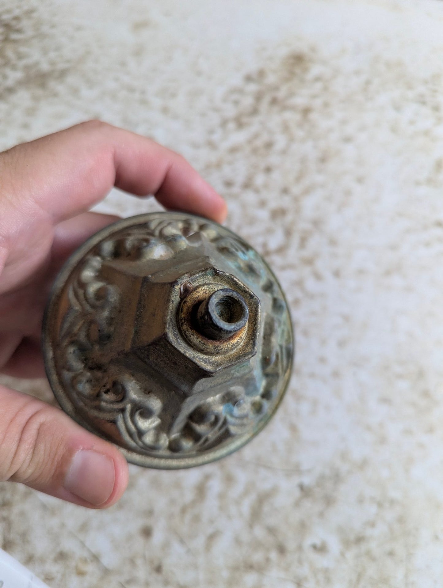 Antique Pressed Brass Finial