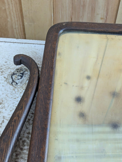 Victorian Oak Dressing Table Mirror 18.5" x 22.5"