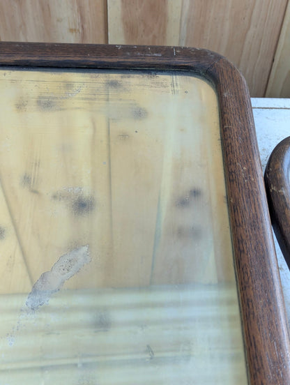 Victorian Oak Dressing Table Mirror 18.5" x 22.5"