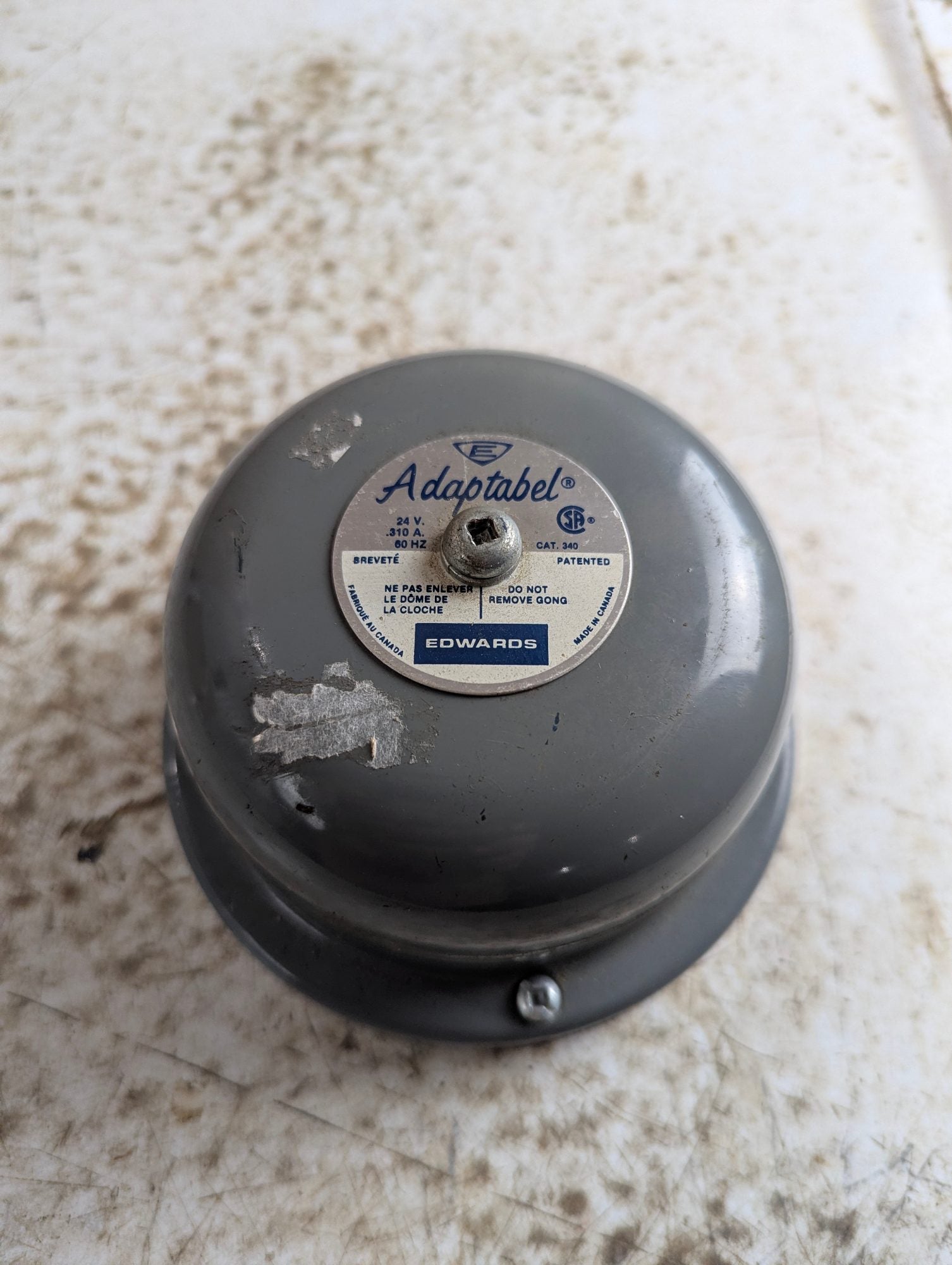 Vintage Edwards Adaptablel 24VAC Alarm Bell - Works