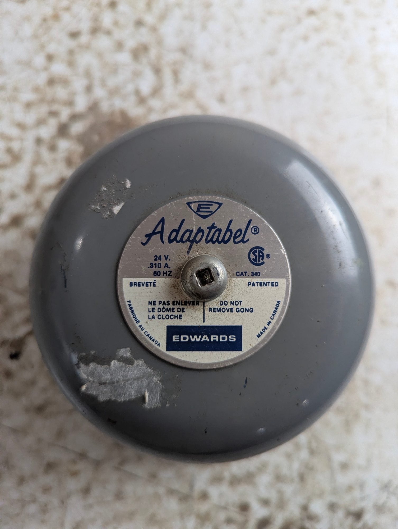 Vintage Edwards Adaptablel 24VAC Alarm Bell - Works