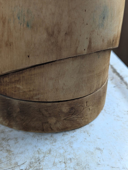 Vintage Millinery Wood Hat Block Size 22.5