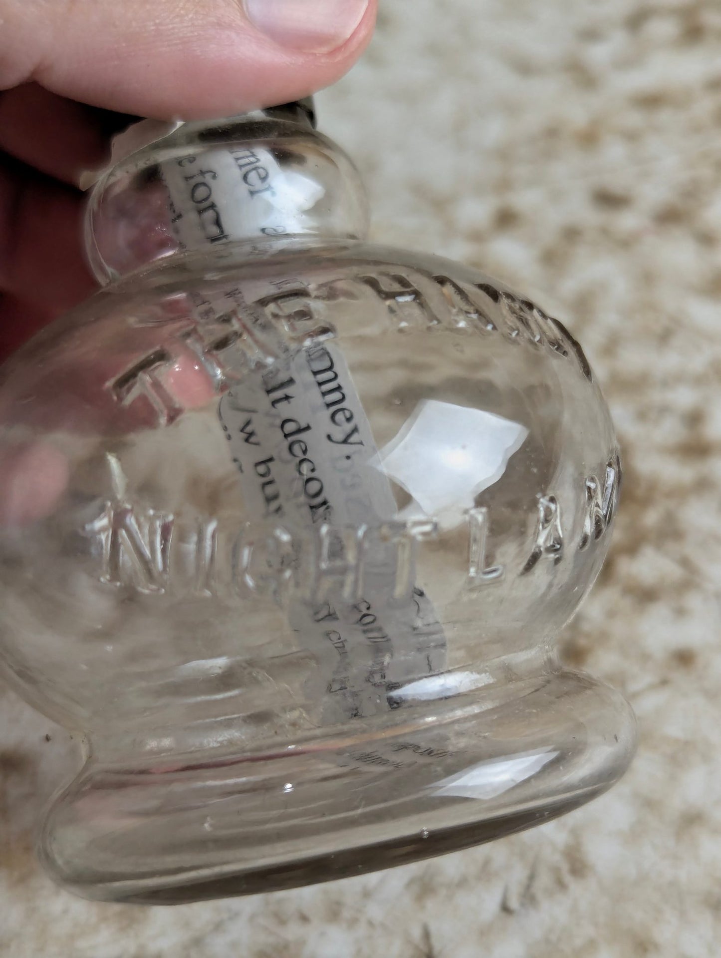 Vintage 'The Handy Night Lamp' Oil Lamp