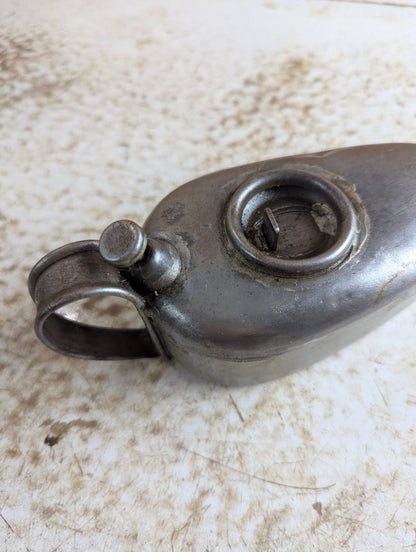 Vintage 1/2 Pint Metal Boat-shaped Pump Oil Can