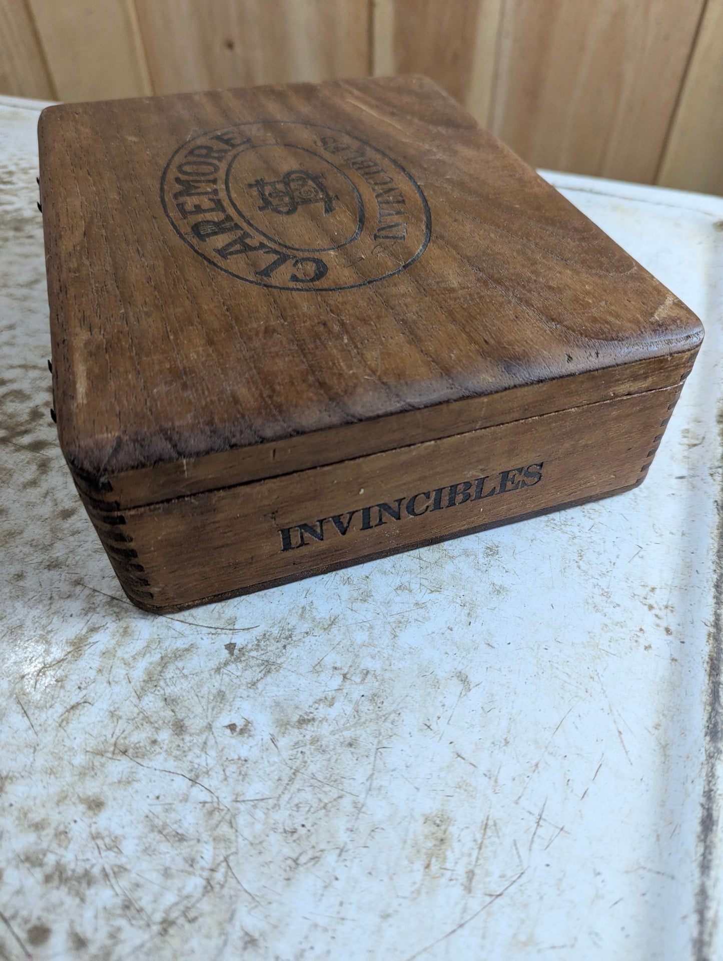 Antique Claremore Invincibles Cigar Box