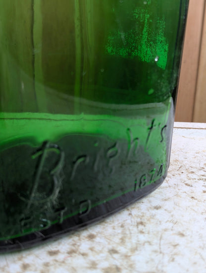 1940s Bright's Winery Green Glass 1 Gallon Wine Jug