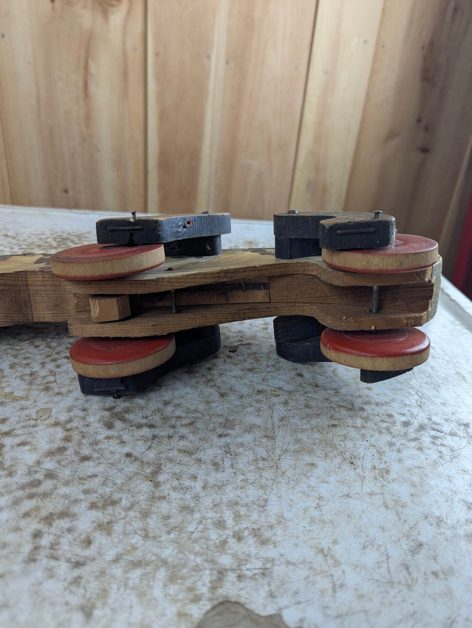 1930s Fisher-Price #180 Snoopy Sniffer Wood Pull Toy - Missing Ears and Tail