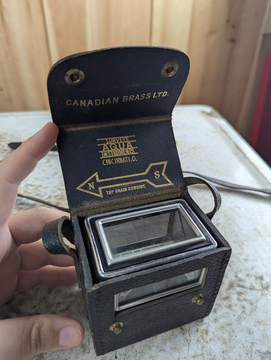 1950s Aqua Survey Instrument Co. Magnetic Locator in Leather Case