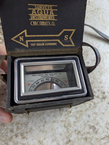 1950s Aqua Survey Instrument Co. Magnetic Locator in Leather Case