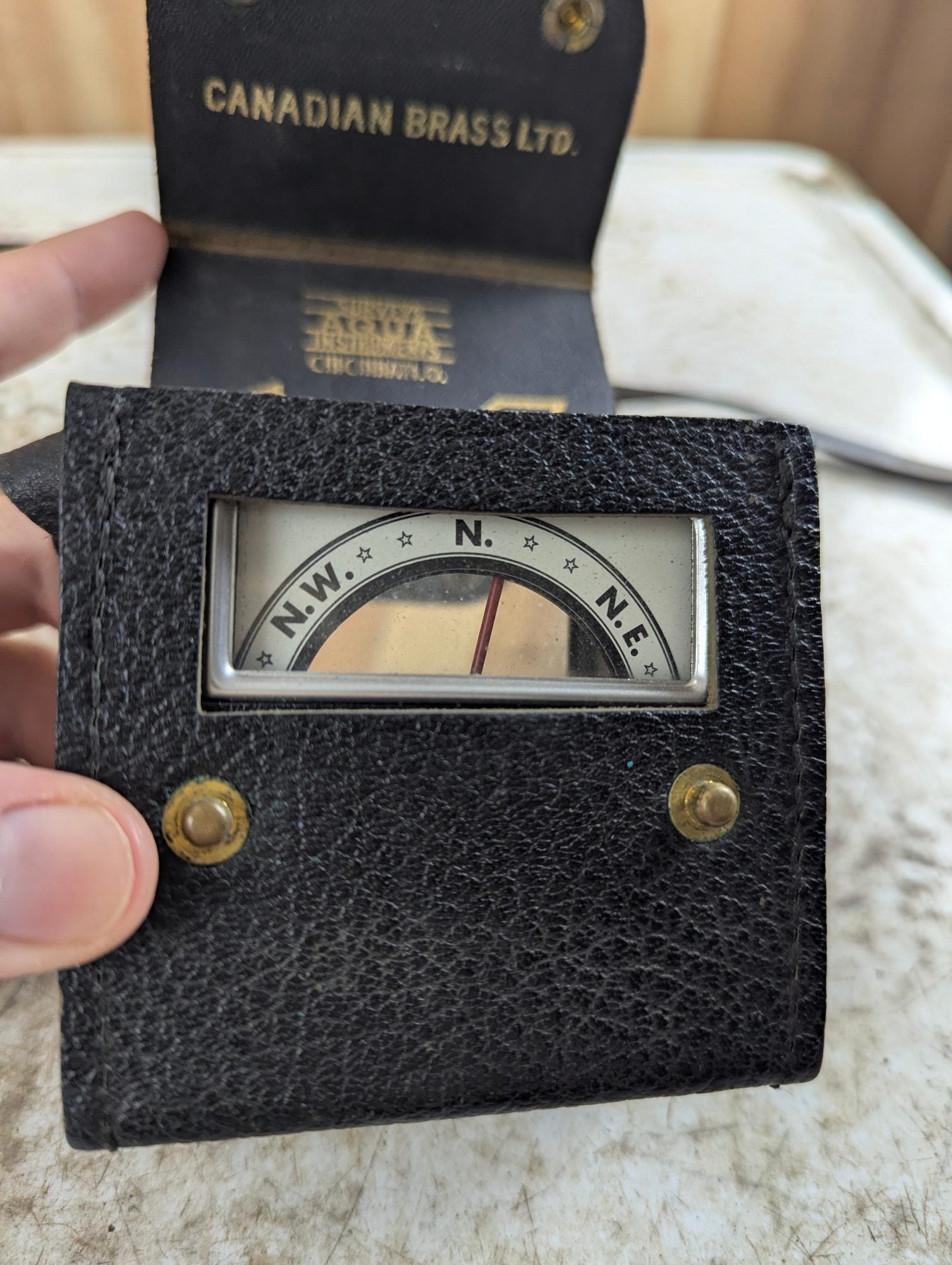 1950s Aqua Survey Instrument Co. Magnetic Locator in Leather Case