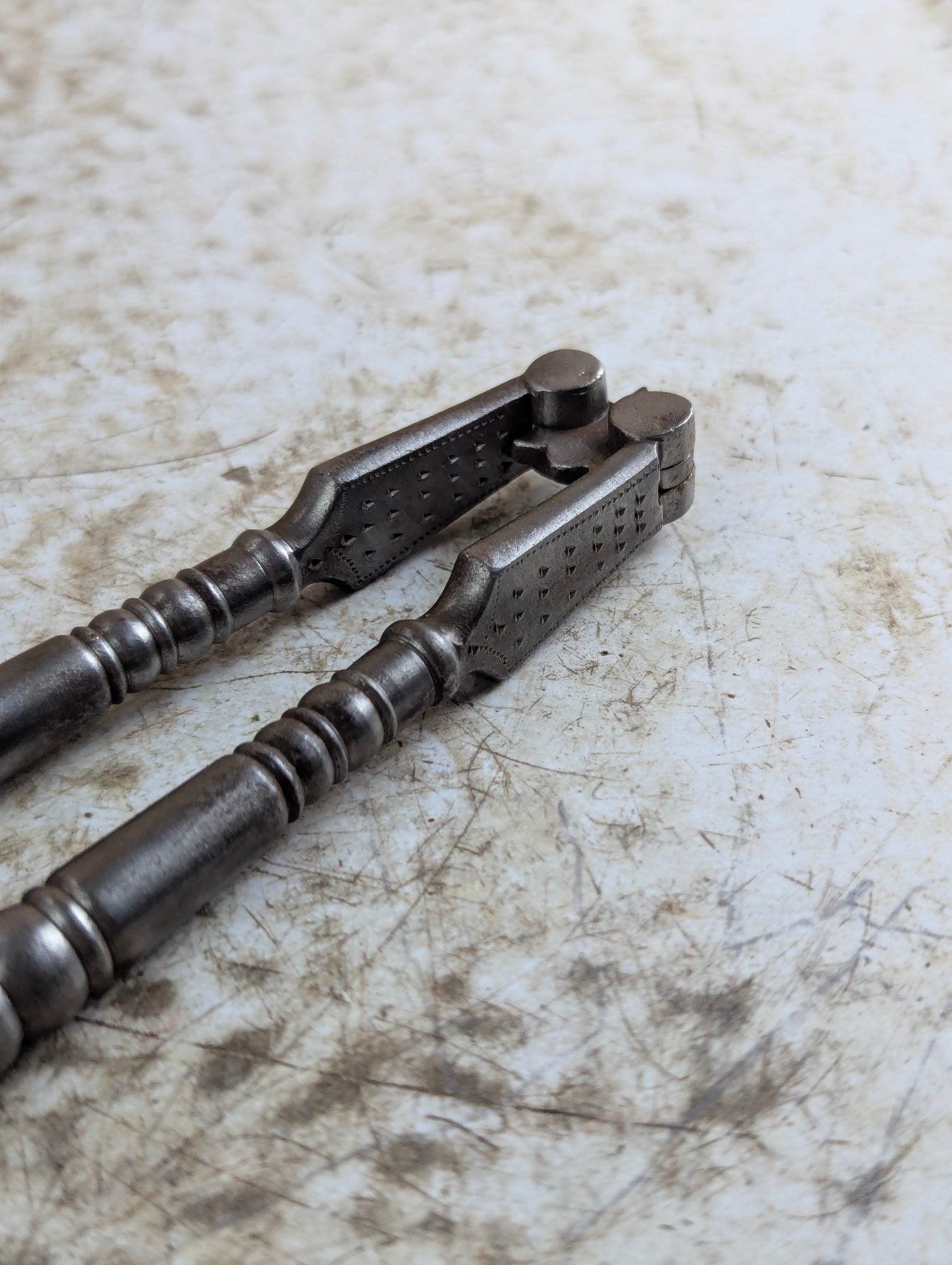 19th Century Victorian Reversible Metal Nut Cracker