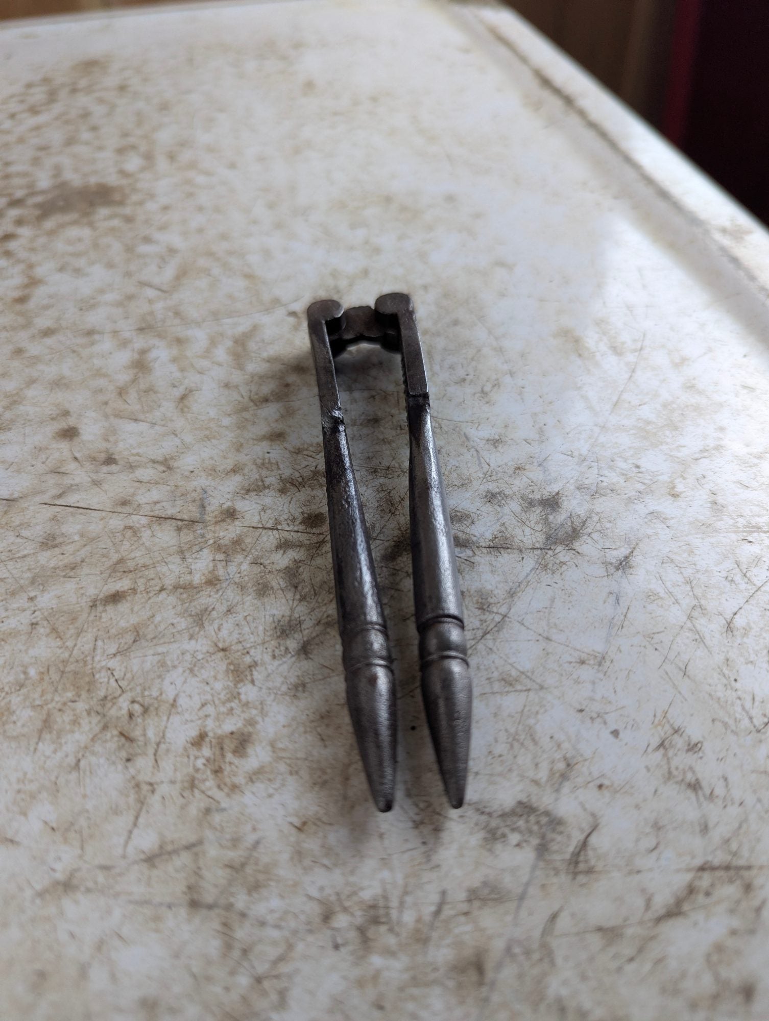 19th Century Victorian Reversible Metal Nut Cracker
