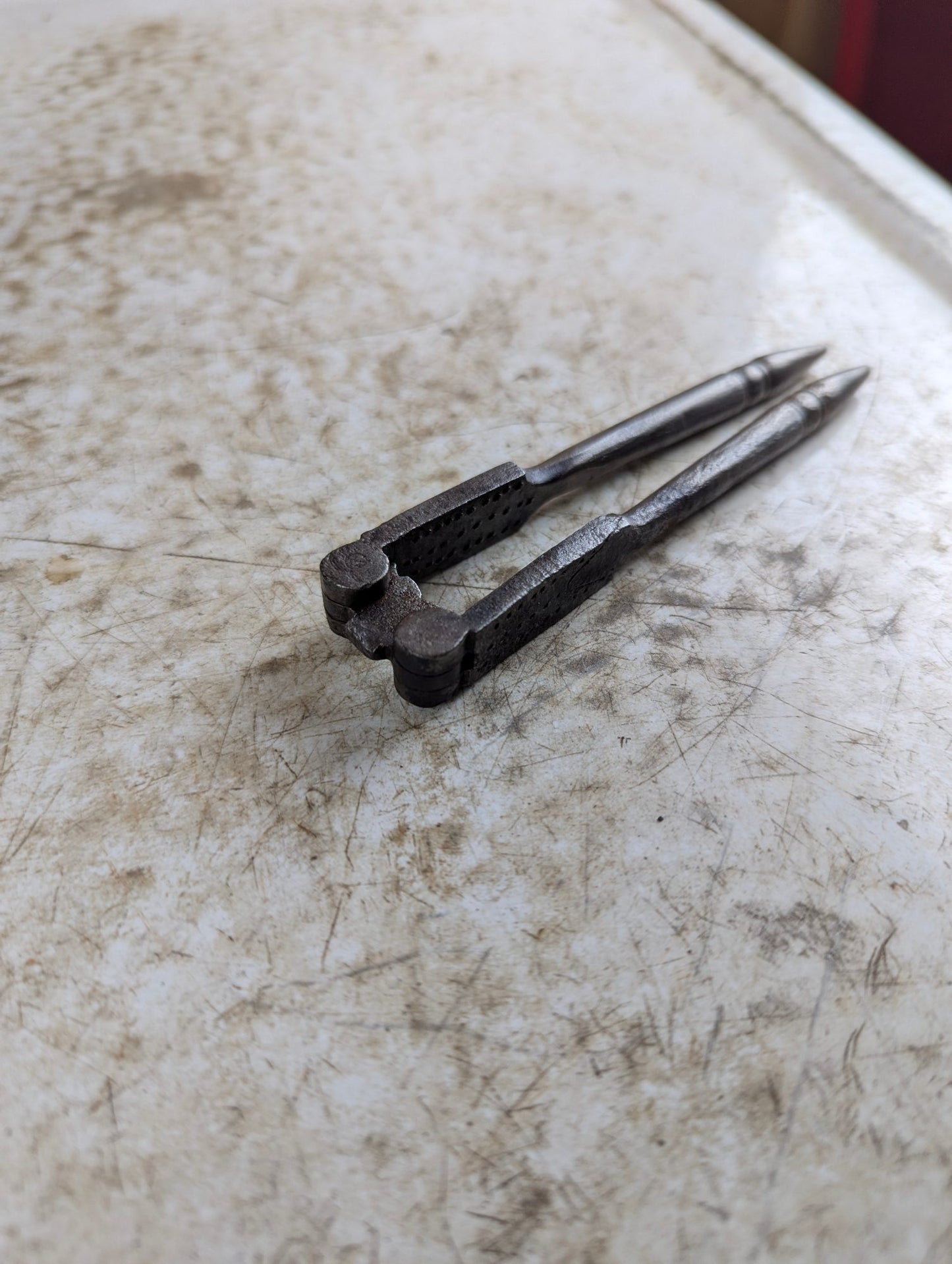 19th Century Victorian Reversible Metal Nut Cracker