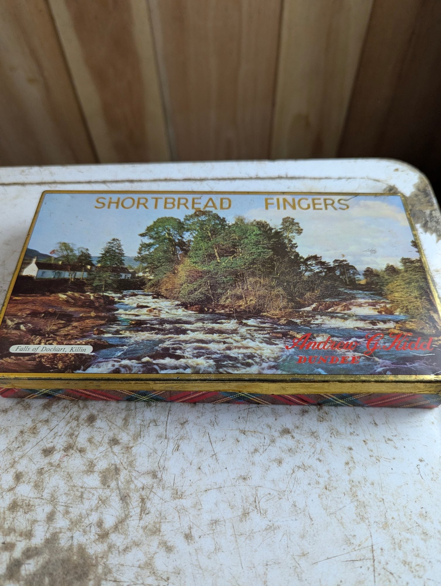Vintage Andrew G. Kidd Shortbread Fingers Tin