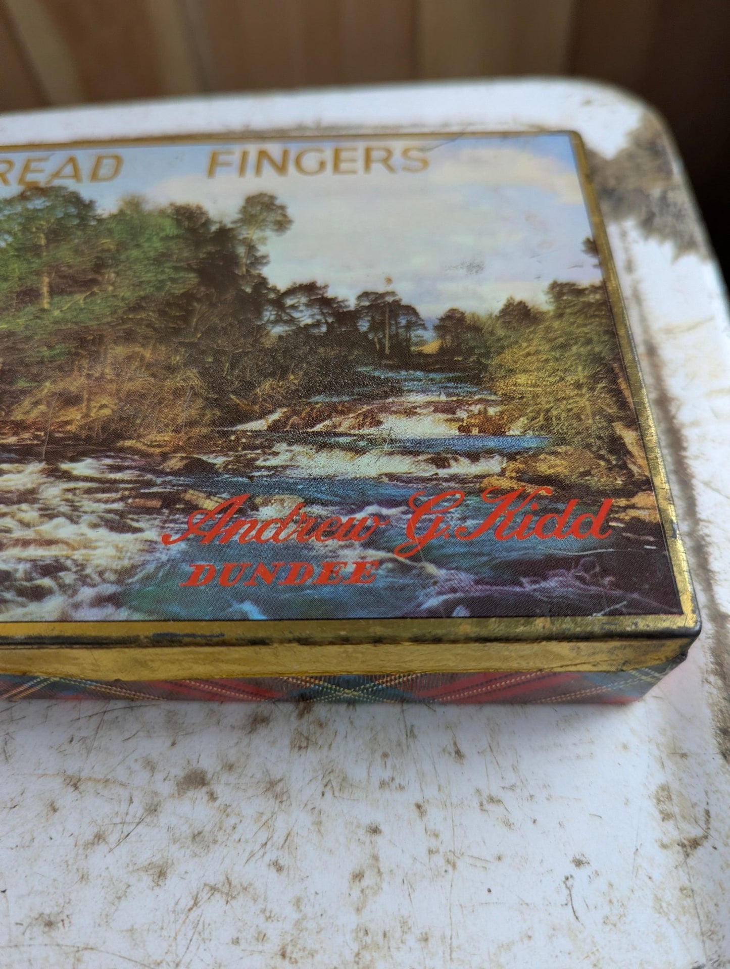Vintage Andrew G. Kidd Shortbread Fingers Tin