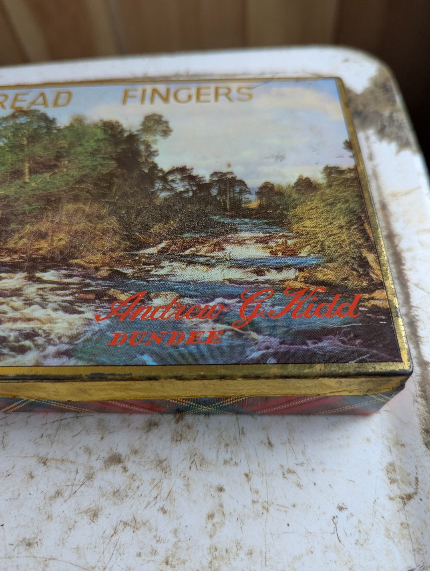 Vintage Andrew G. Kidd Shortbread Fingers Tin