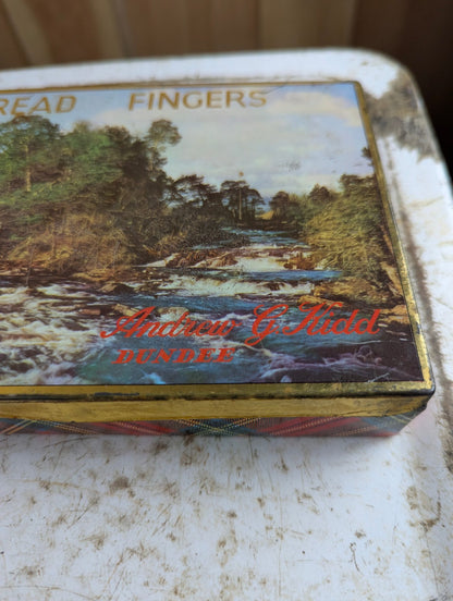 Vintage Andrew G. Kidd Shortbread Fingers Tin