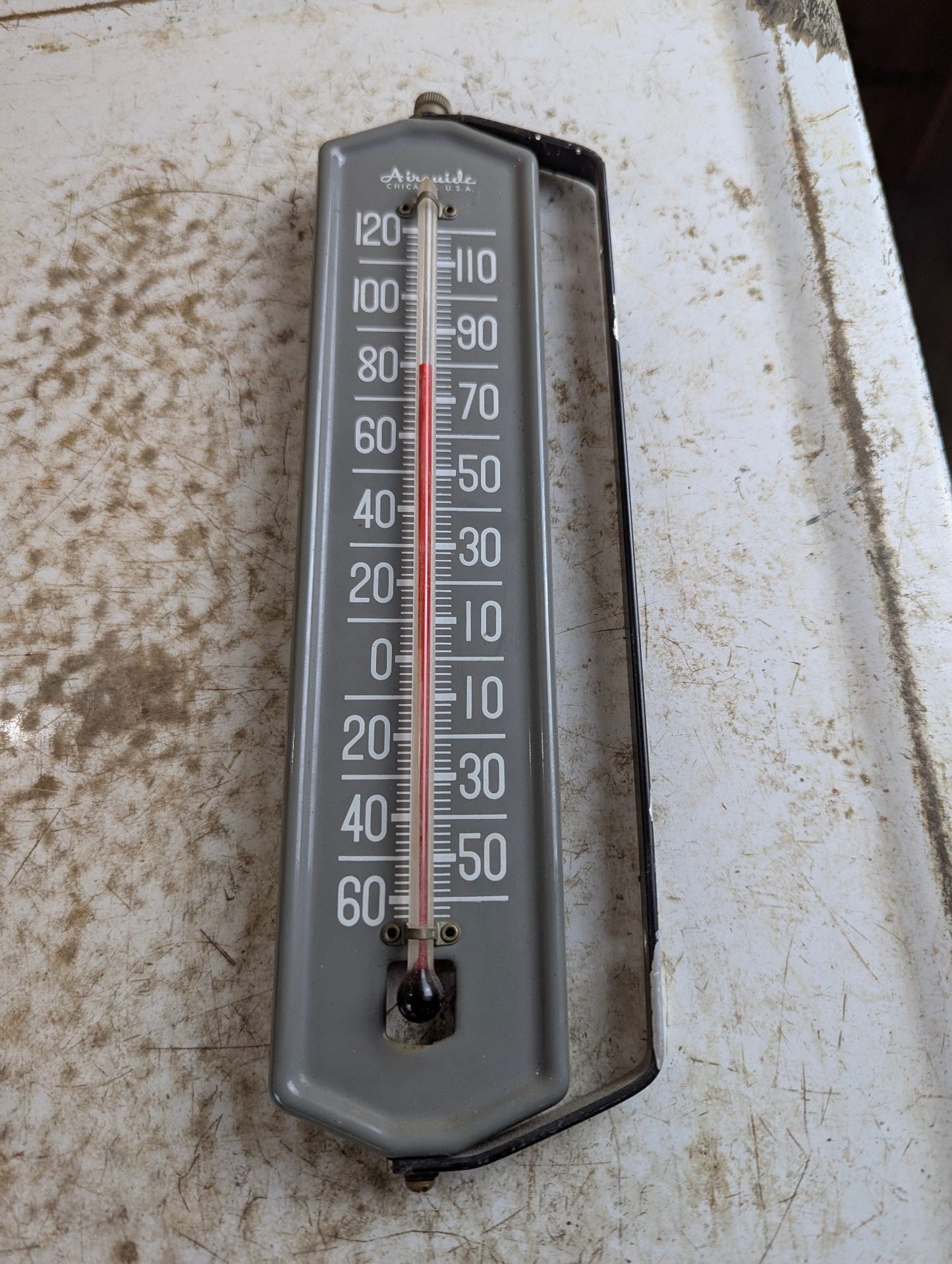 Vintage Airguide Metal Thermometer