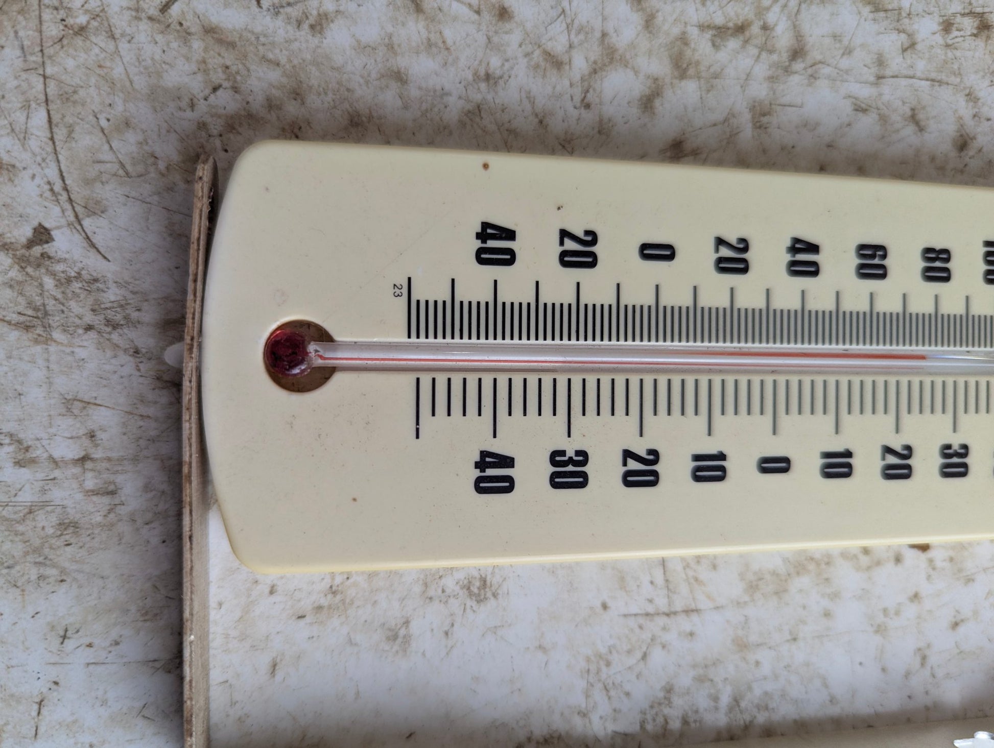 Vintage Plastic Home Hardware Thermometer