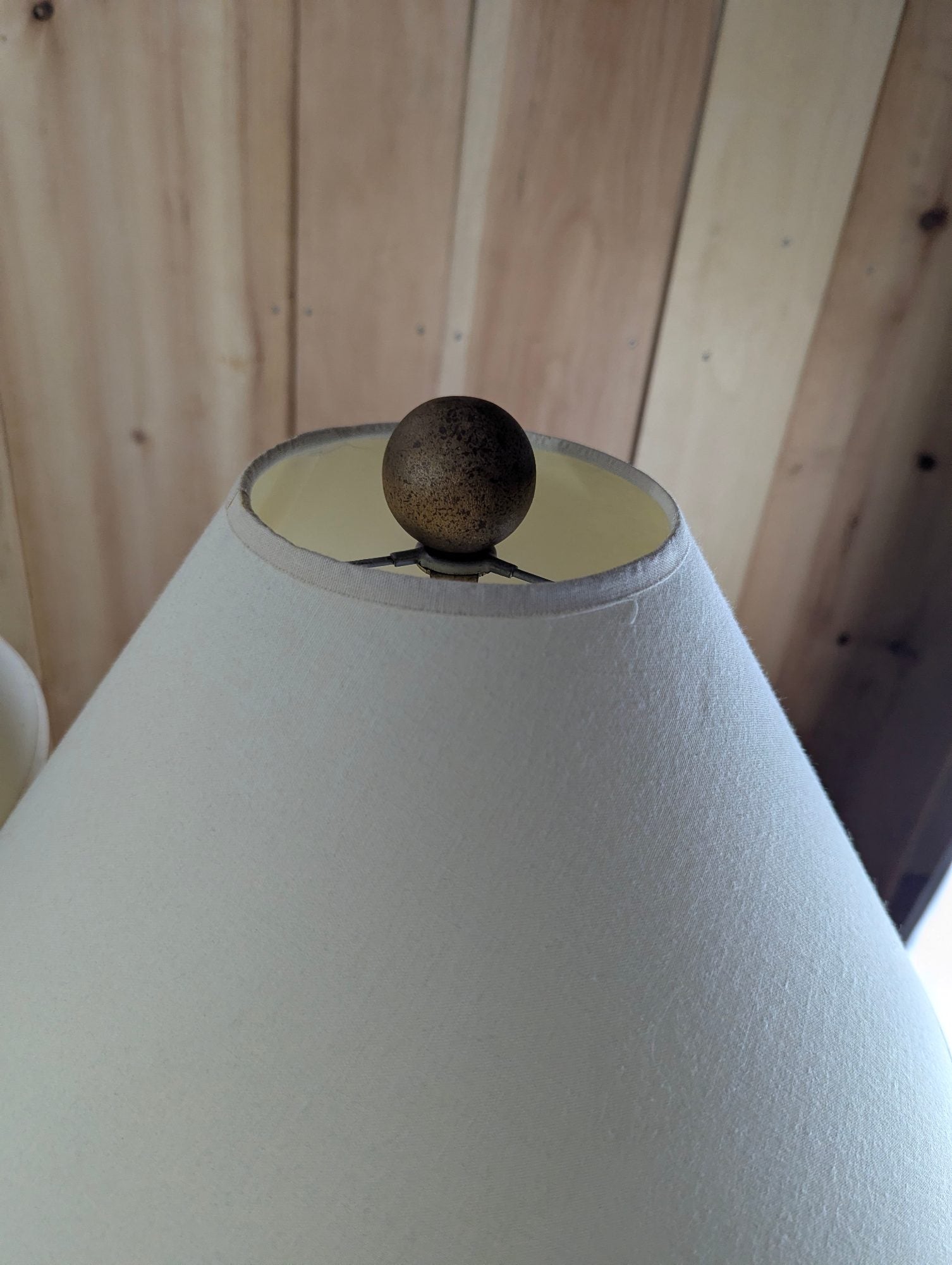 Pair of 32' Table Leaf Motif Lamps with Shades