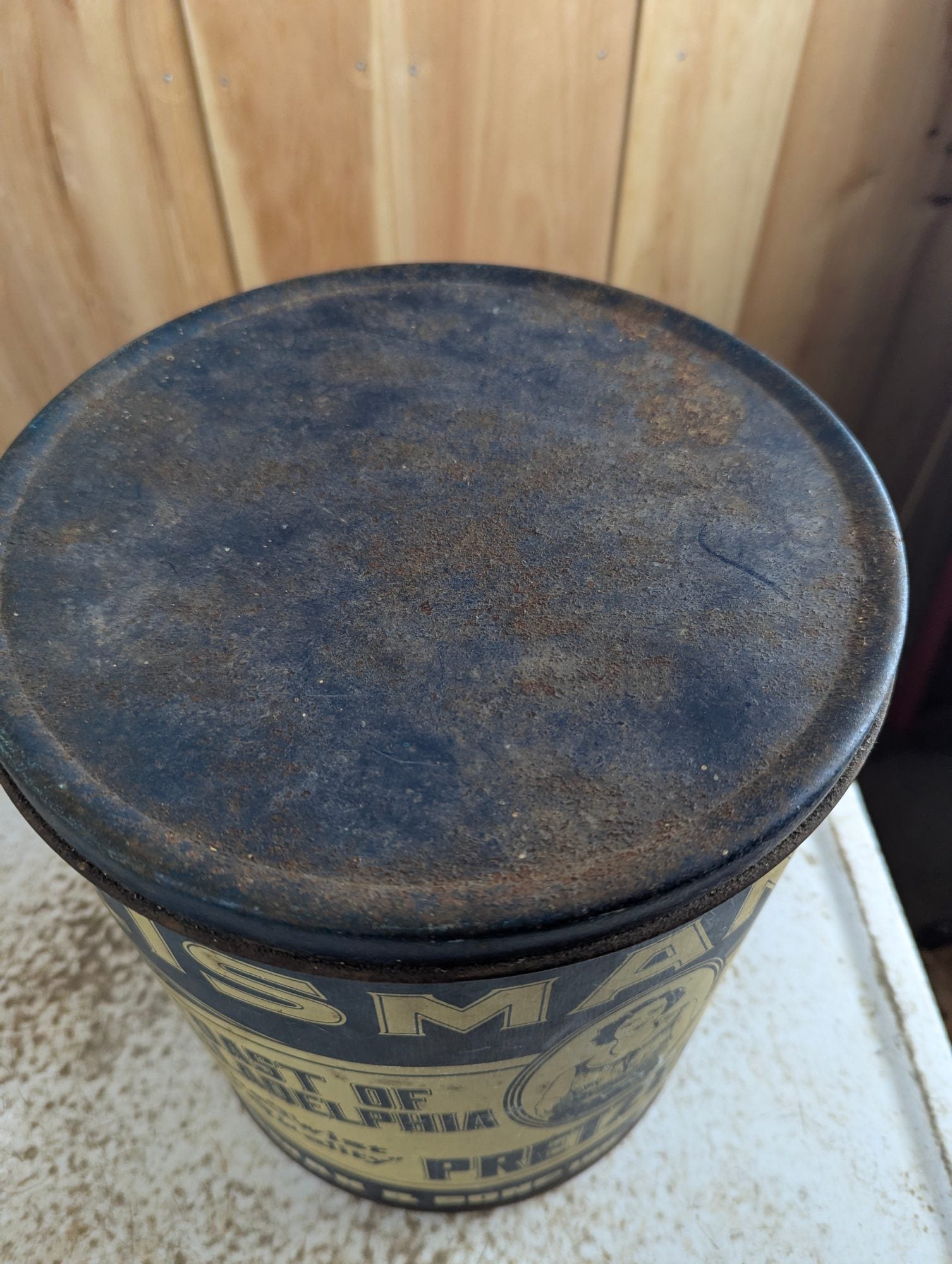 Vintage 12" Tall Reisman's Pretzels Tin