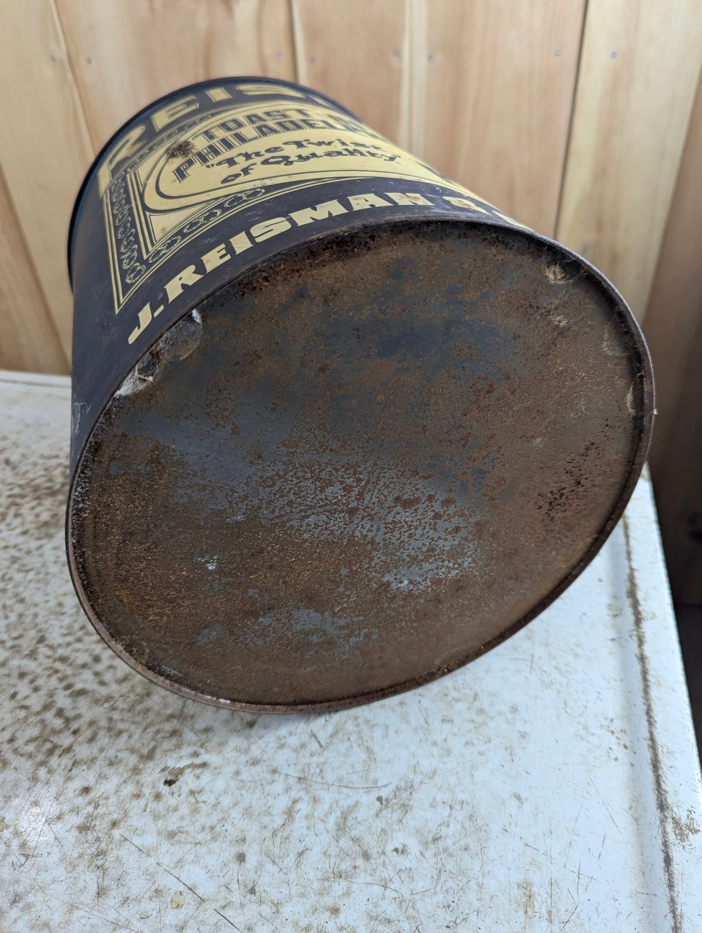 Vintage 12" Tall Reisman's Pretzels Tin