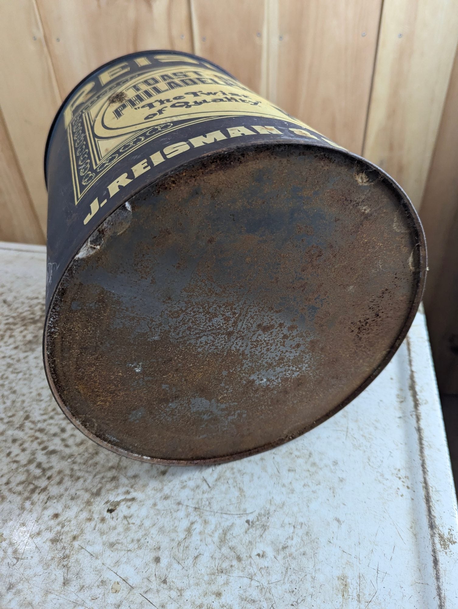 Vintage 12" Tall Reisman's Pretzels Tin