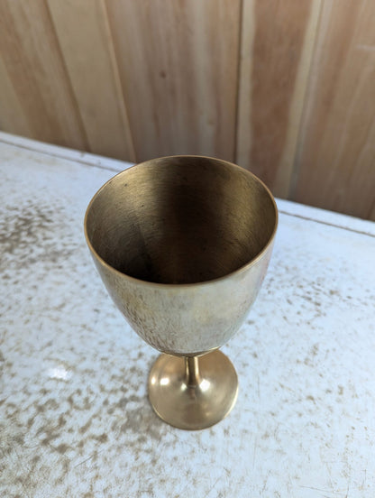 Vintage 6.75" Brass Goblet