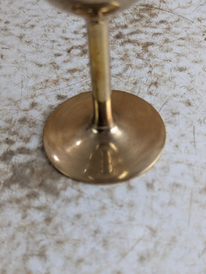 Vintage 6.75" Brass Goblet