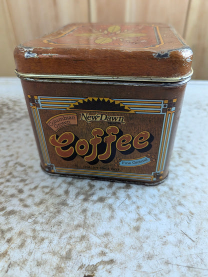 1970s New Dawn Coffee Tin