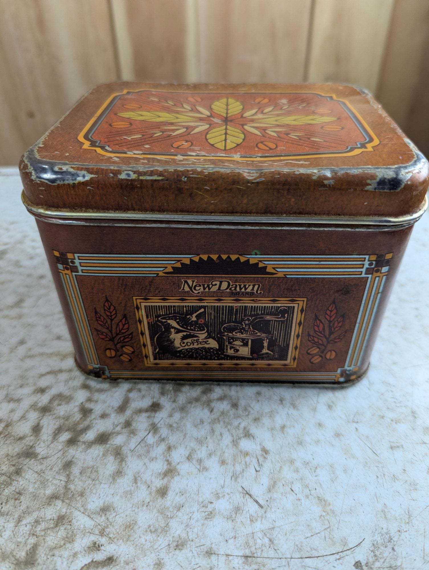 1970s New Dawn Coffee Tin
