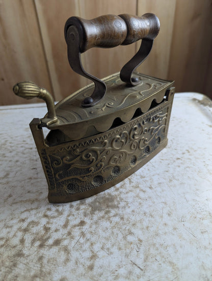 Antique Brass Charcoal Iron