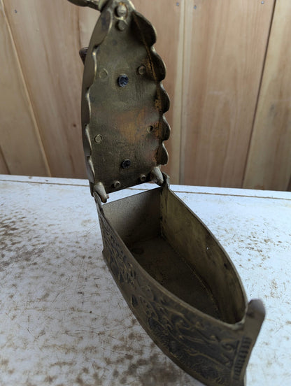 Antique Brass Charcoal Iron