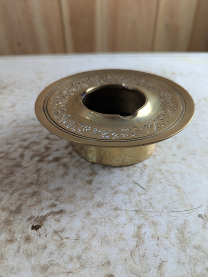 Vintage Etched Brass Ashtray