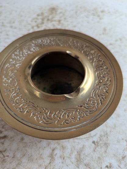 Vintage Etched Brass Ashtray