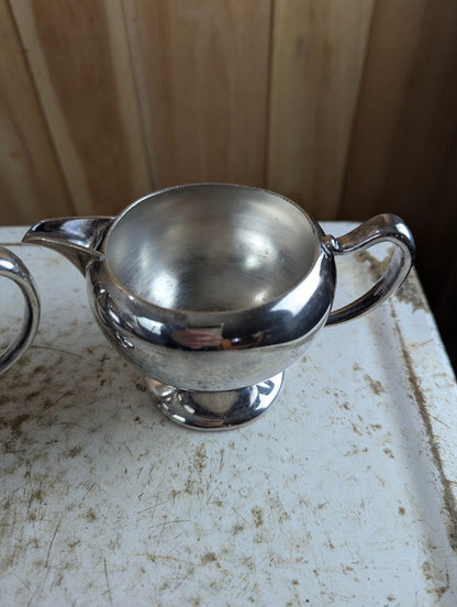 Vintage Forbes Silver-plated creamer and open sugar bowl set