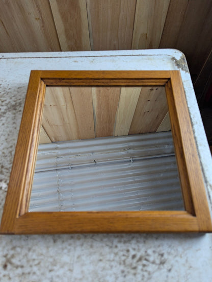 12" x 12" Wood Framed Square Mirror