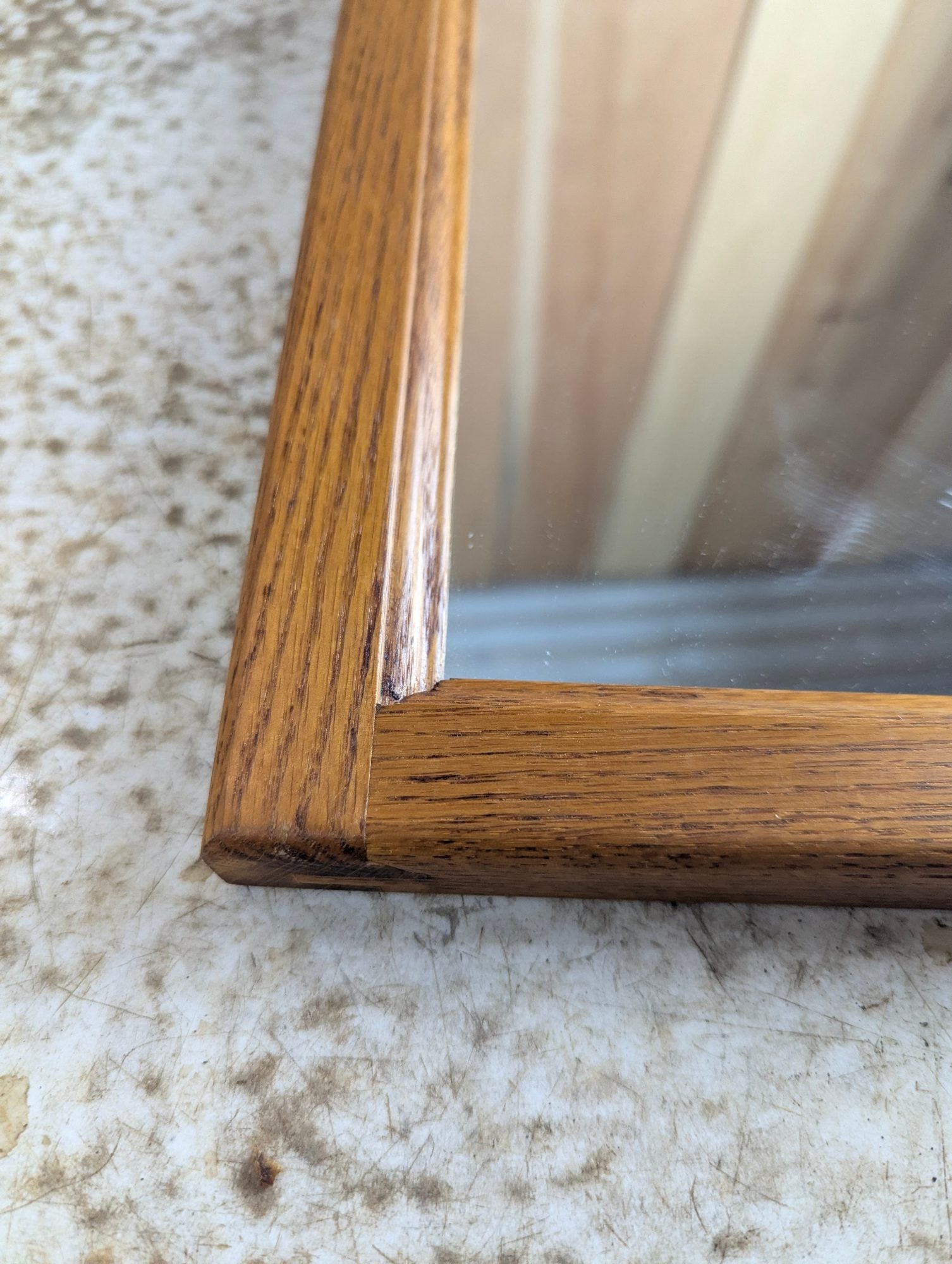 12" x 12" Wood Framed Square Mirror