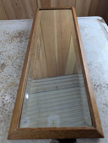 24" x 9" Wood Framed Bevelled Mirror