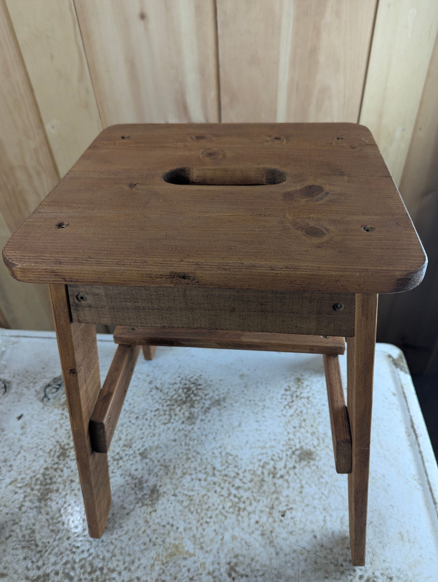 Handmade19.5" Wood Stool